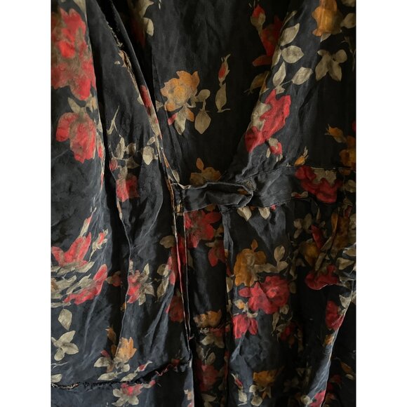 Vintage Adolfo at Saks Fifth Avenue Floral Wrap Women's Dress - Picture 5 of 6